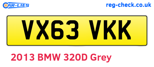 VX63VKK are the vehicle registration plates.