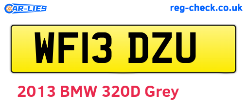 WF13DZU are the vehicle registration plates.