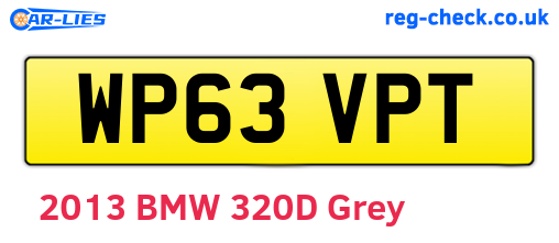 WP63VPT are the vehicle registration plates.