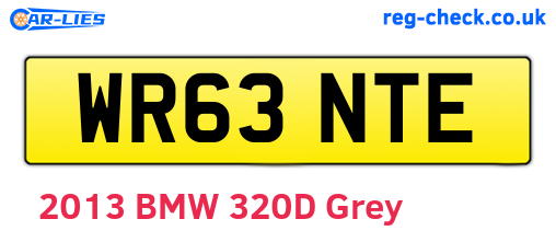 WR63NTE are the vehicle registration plates.