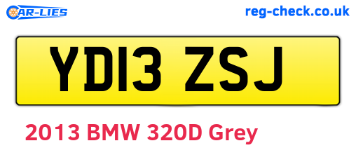 YD13ZSJ are the vehicle registration plates.