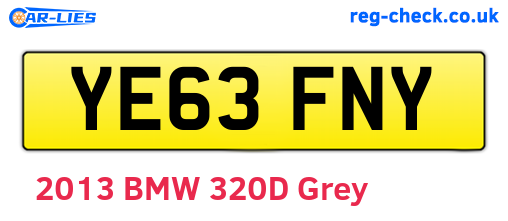 YE63FNY are the vehicle registration plates.
