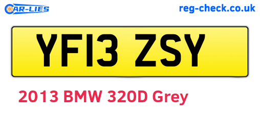 YF13ZSY are the vehicle registration plates.