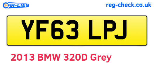 YF63LPJ are the vehicle registration plates.