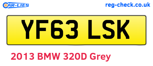 YF63LSK are the vehicle registration plates.