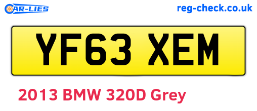 YF63XEM are the vehicle registration plates.