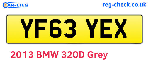 YF63YEX are the vehicle registration plates.