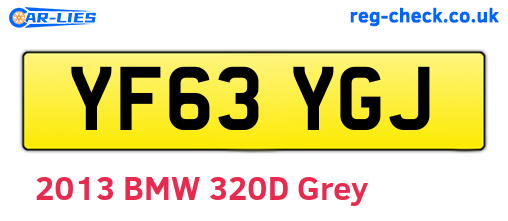 YF63YGJ are the vehicle registration plates.