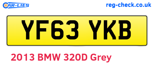 YF63YKB are the vehicle registration plates.