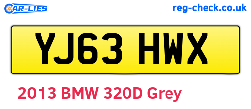 YJ63HWX are the vehicle registration plates.