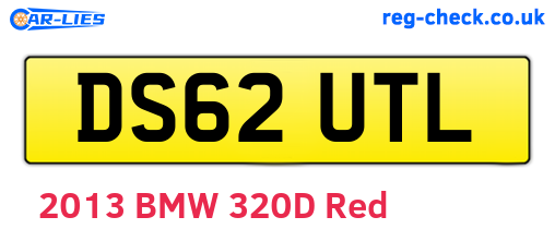 DS62UTL are the vehicle registration plates.