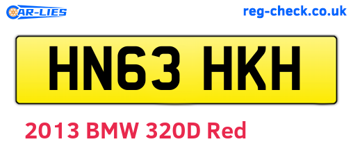 HN63HKH are the vehicle registration plates.