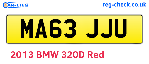 MA63JJU are the vehicle registration plates.