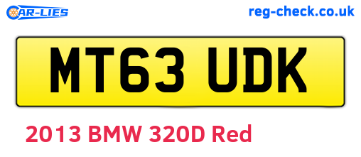 MT63UDK are the vehicle registration plates.