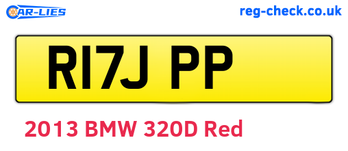 R17JPP are the vehicle registration plates.
