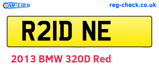 R21DNE are the vehicle registration plates.