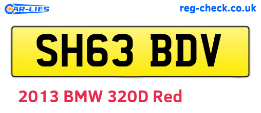 SH63BDV are the vehicle registration plates.