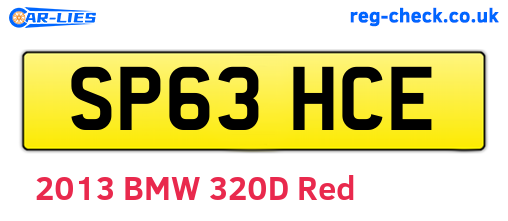 SP63HCE are the vehicle registration plates.