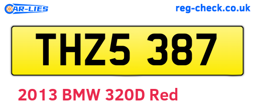 THZ5387 are the vehicle registration plates.