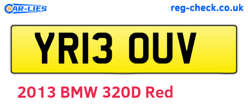 YR13OUV are the vehicle registration plates.