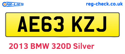 AE63KZJ are the vehicle registration plates.