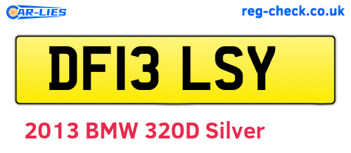 DF13LSY are the vehicle registration plates.
