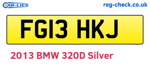 FG13HKJ are the vehicle registration plates.