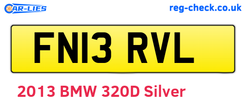 FN13RVL are the vehicle registration plates.
