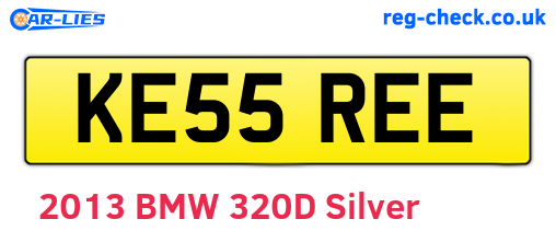 KE55REE are the vehicle registration plates.
