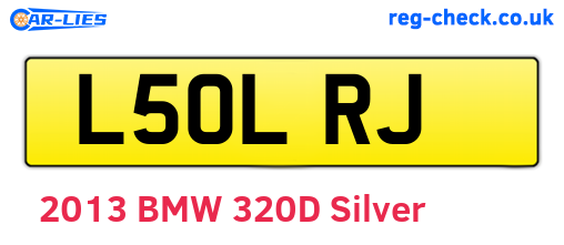 L50LRJ are the vehicle registration plates.