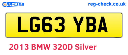 LG63YBA are the vehicle registration plates.