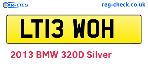 LT13WOH are the vehicle registration plates.