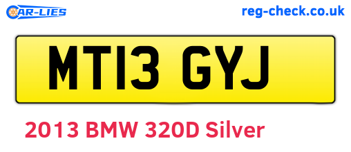 MT13GYJ are the vehicle registration plates.