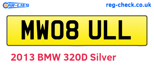 MW08ULL are the vehicle registration plates.