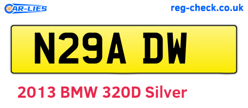 N29ADW are the vehicle registration plates.