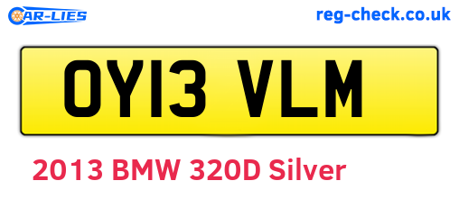 OY13VLM are the vehicle registration plates.