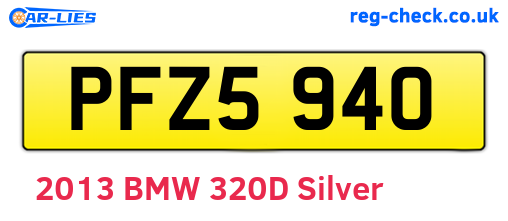 PFZ5940 are the vehicle registration plates.