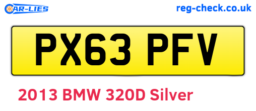 PX63PFV are the vehicle registration plates.