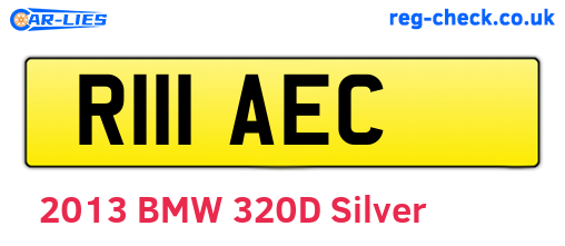 R111AEC are the vehicle registration plates.