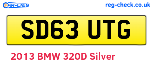 SD63UTG are the vehicle registration plates.