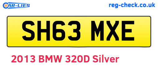 SH63MXE are the vehicle registration plates.