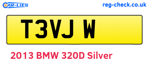 T3VJW are the vehicle registration plates.