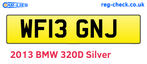WF13GNJ are the vehicle registration plates.