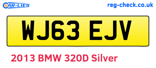 WJ63EJV are the vehicle registration plates.