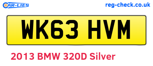 WK63HVM are the vehicle registration plates.