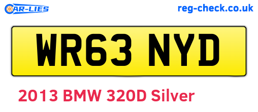 WR63NYD are the vehicle registration plates.