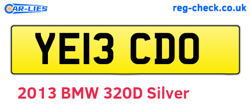 YE13CDO are the vehicle registration plates.
