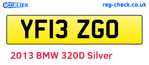 YF13ZGO are the vehicle registration plates.