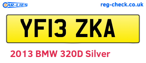 YF13ZKA are the vehicle registration plates.
