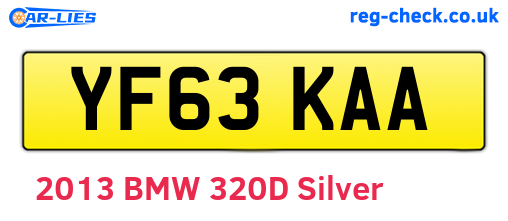 YF63KAA are the vehicle registration plates.